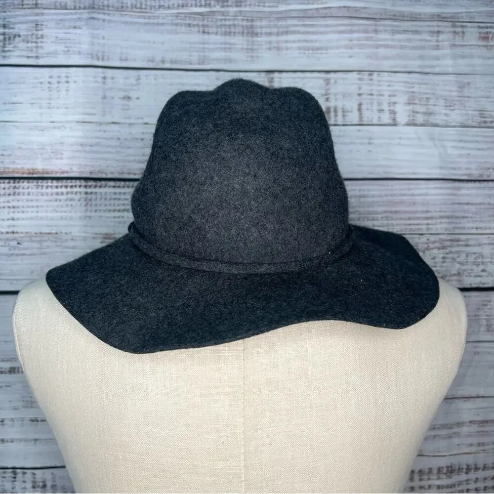 J Crew‎ 100% Wool Gray Hat Fedora Medium/Large